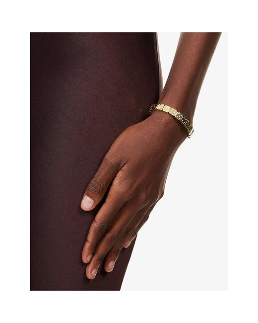 Lisa Gozlan Metallic The Dice 18Ct-Plated Brass And Cubic Zirconia Bracelet