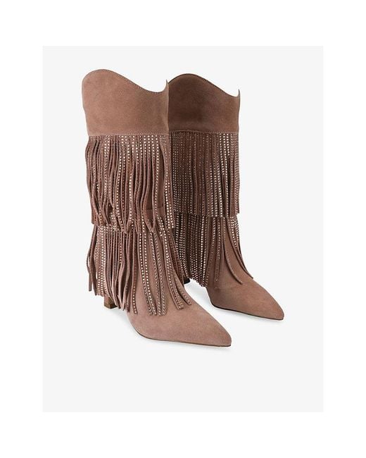 Steve Madden Brown Torch-R 255 Suede High-Leg Boots