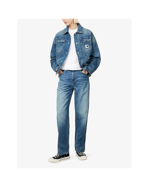 Carhartt Blue Arin Tapered-Leg Denim Trousers