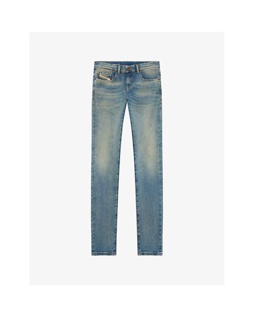DIESEL Blue 209 D-strukt Slim-leg Stretch-denim Jeans for men