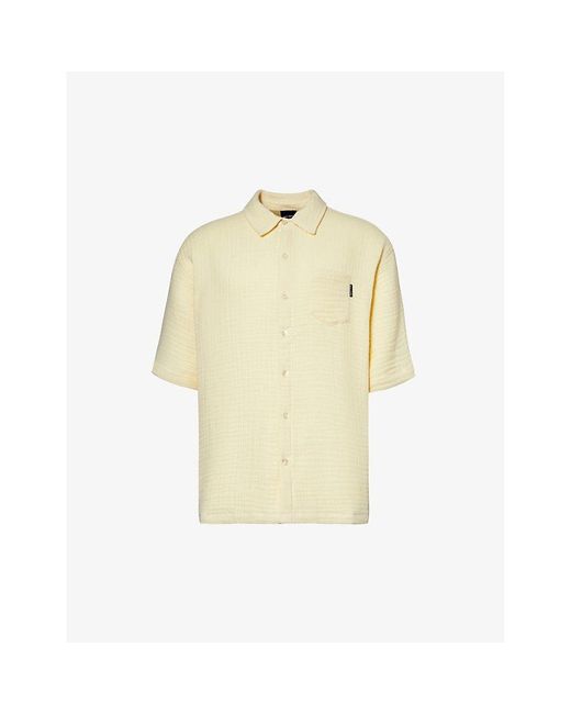 Daily Paper Natural Enzi Seersucker-texture Cotton Polo Shirt for men