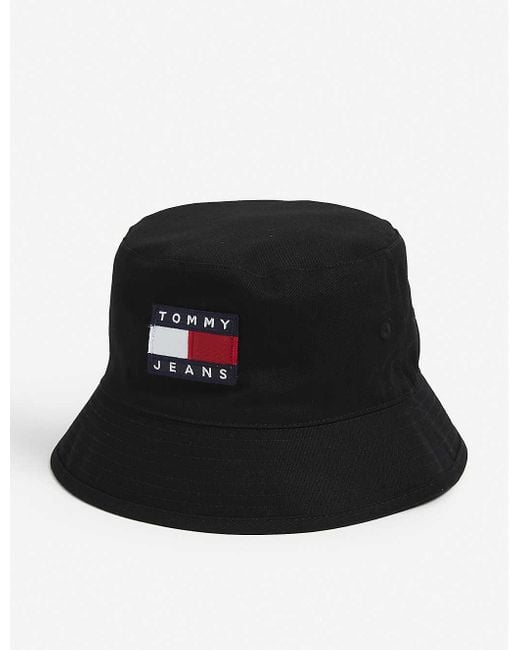 Tommy Hilfiger Black Heritage Reversible Bucket Hat for men