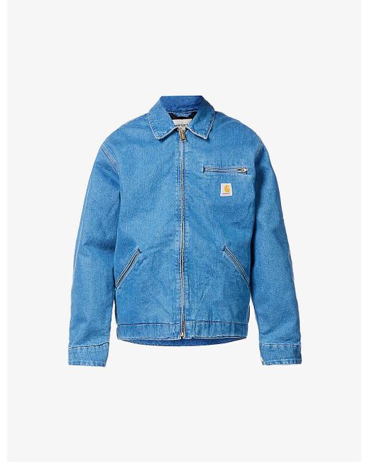Carhartt Blue Detroit Brand-patch Denim Jacket X for men