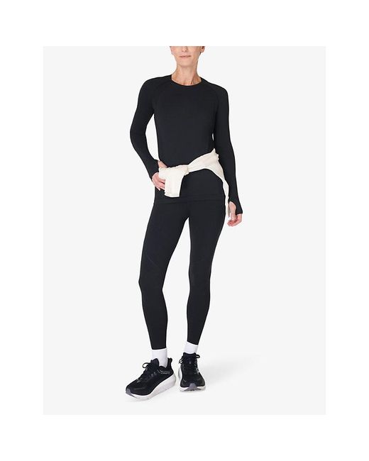 Sweaty Betty Black Power 7/8 Workout High-Rise Stretch-Jersey Leggings