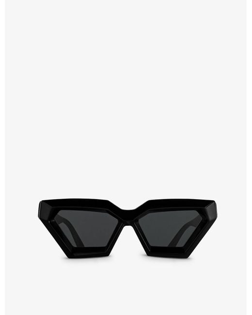 Louis Vuitton Black Cut Branded-plaque Acetate Sunglasses
