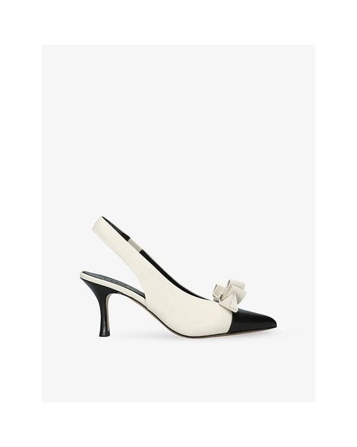 Chloé Metallic Alba Sling-Back Leather Heeled Courts