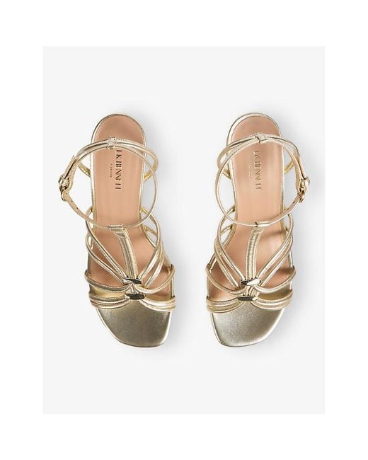 L.K.Bennett Louise Metallic-Leather Slingback Courts