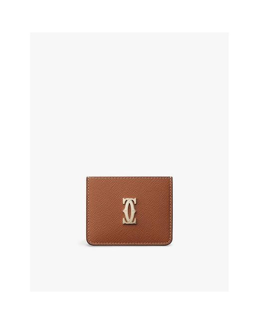 Cartier Brown C De Leather Cardholder