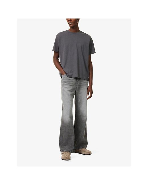 Rag & Bone Gray Jacob Boxy Cotton T-Shirt for men