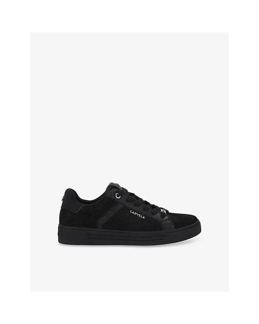 Carvela Kurt Geiger Black Daze Faux-Leather Low-Top Trainers