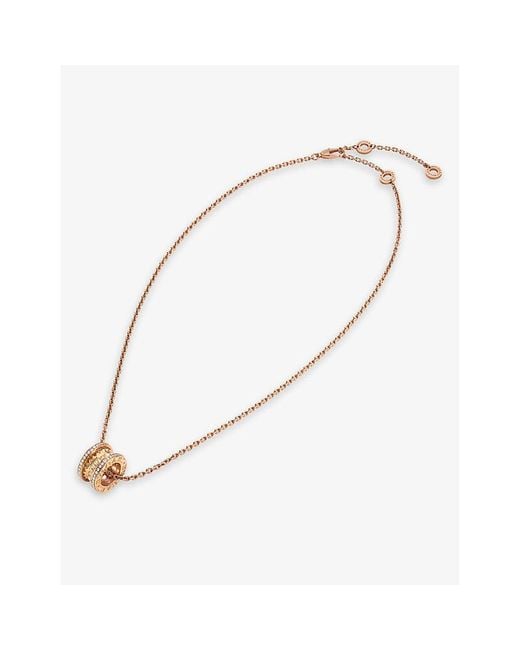 BVLGARI White B.Zero1 18Ct Rose- And 0.38Ct Brilliant-Cut Diamond Necklace