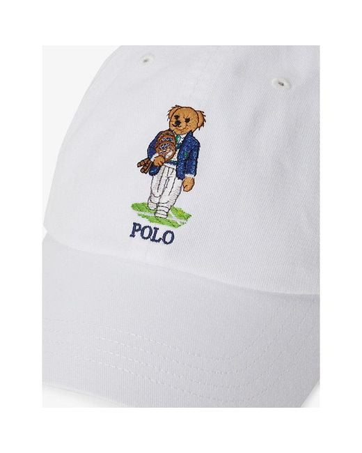 Polo Ralph Lauren White X Wimbledon Branded Cotton Cap for men
