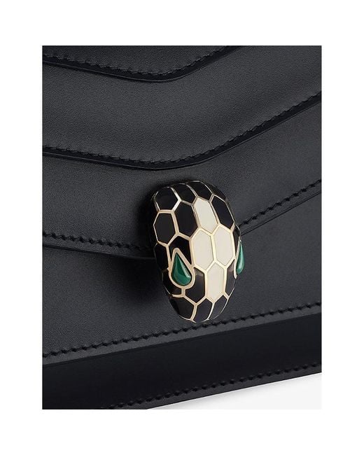 BVLGARI Black Serpenti Forever East-West Leather Shoulder Bag