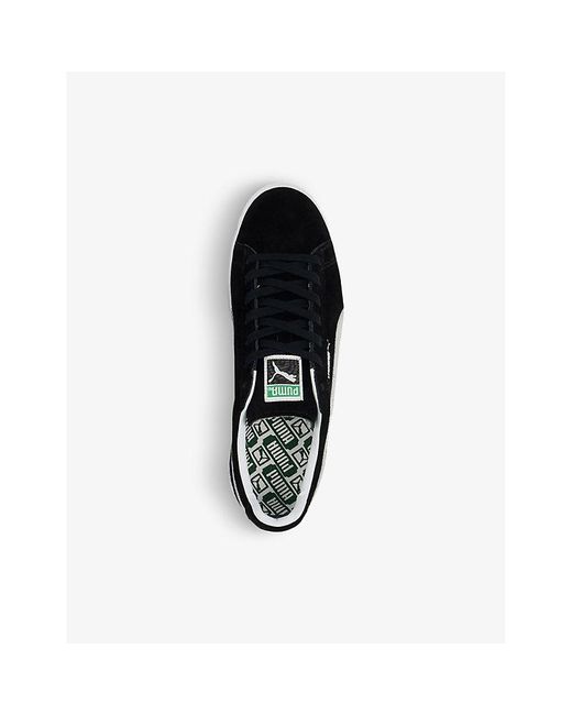 PUMA Vintage Made In Japan Metallic-embroidered Suede Low-top Trainers in  Black for Men | Lyst