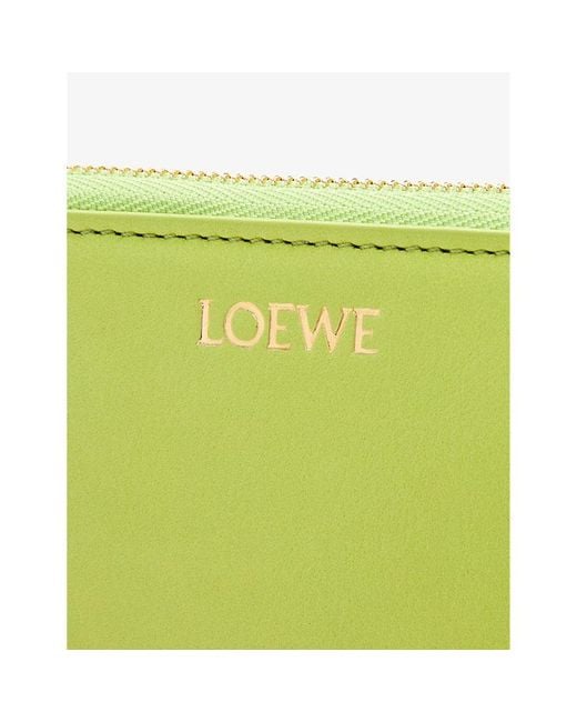 Loewe Green Knot Compact Leather Wallet