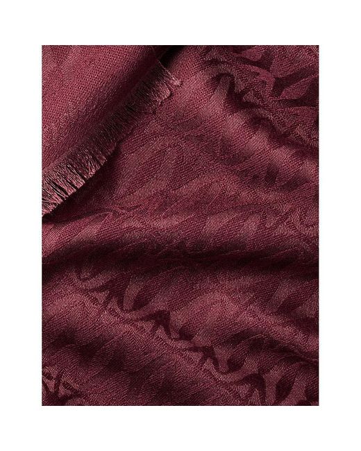 Cartier Purple C De Wool And Silk Shawl