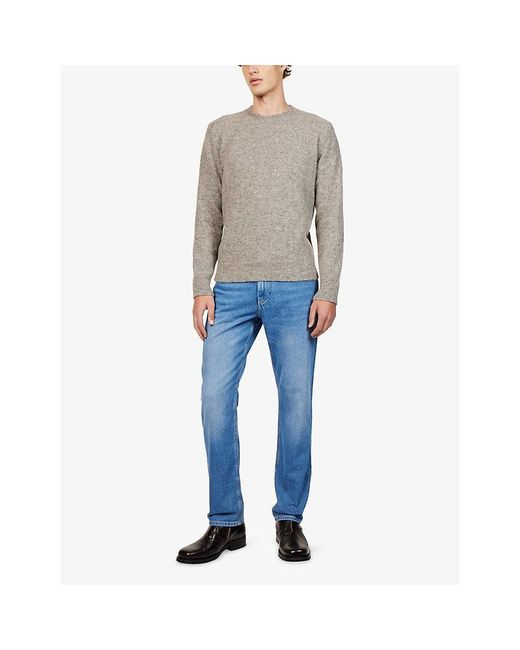 Vingt Quatre Blue Hardy Straight-Leg Stretch-Denim Blend Jeans for men
