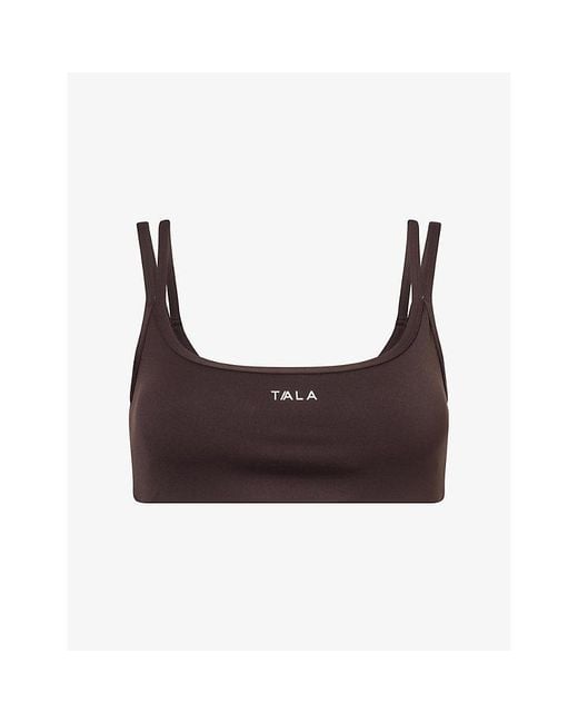 WE Are Tala Brown Bandeau Crossover Sports Bra