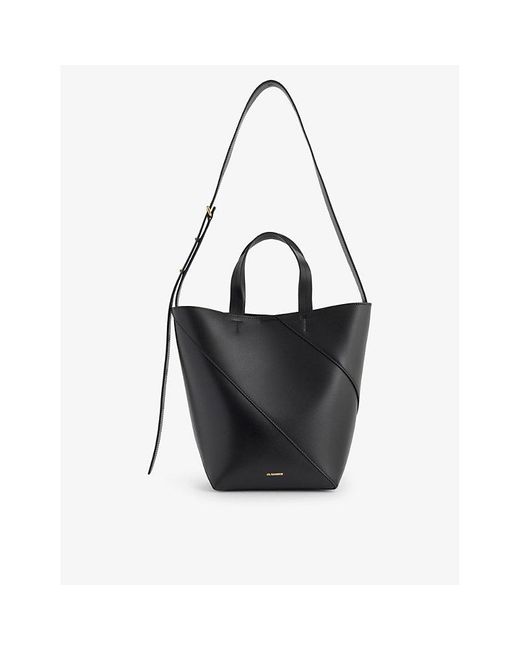 Jil Sander Black Vertigo Leather Cross-body Bag