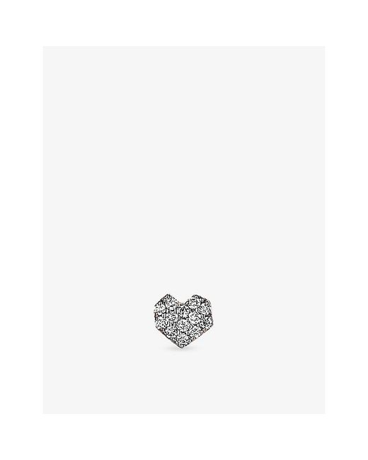 Kismet by Milka White Petit Cherish 0.07Ct Diamond Stud Earring