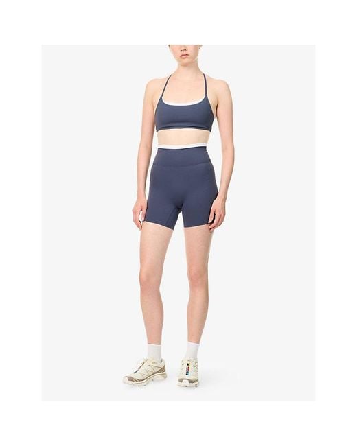 ADANOLA Blue Ultimate Double-Layered Workout Shorts