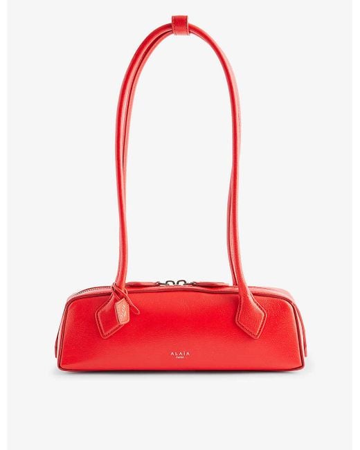 Alaïa Red Le Teckel Small Leather Top-handle Bag