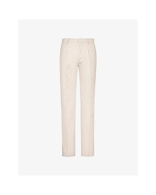 PAIGE White Shultz Straight-leg High-rise Cotton-blend Trousers for men