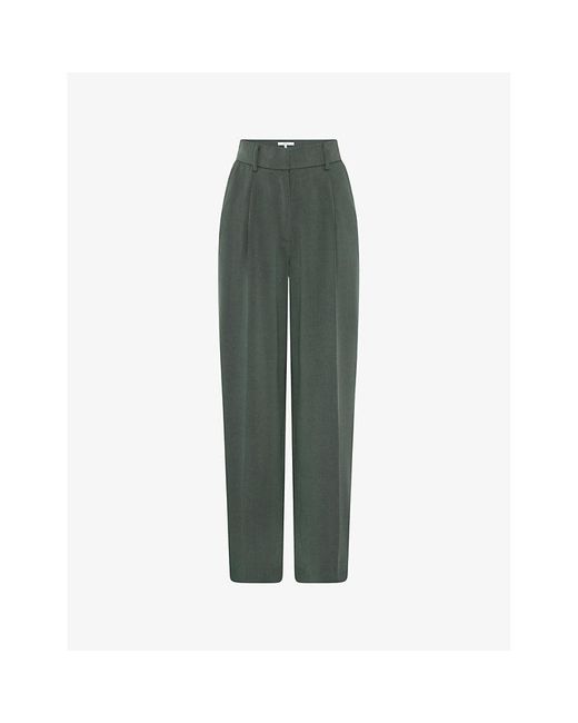 OMNES Green Cumin High-rise Relaxed-fit Stretch-woven Trousers