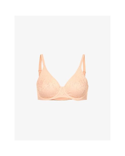Chantelle Norah Floralembroidered Stretchlace Bra in Pink Lyst