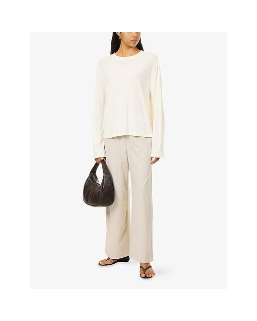 Dissh White Sloane Relaxed-Fit Cotton T-Shirt