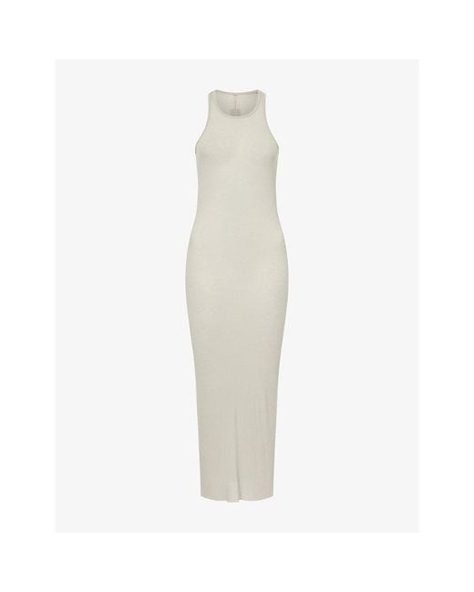 Rick Owens Stretch-Rib Tank Maxi Dress in White | Lyst Rick Owens Stretch-Rib Tank Maxi Dress in White | Lyst