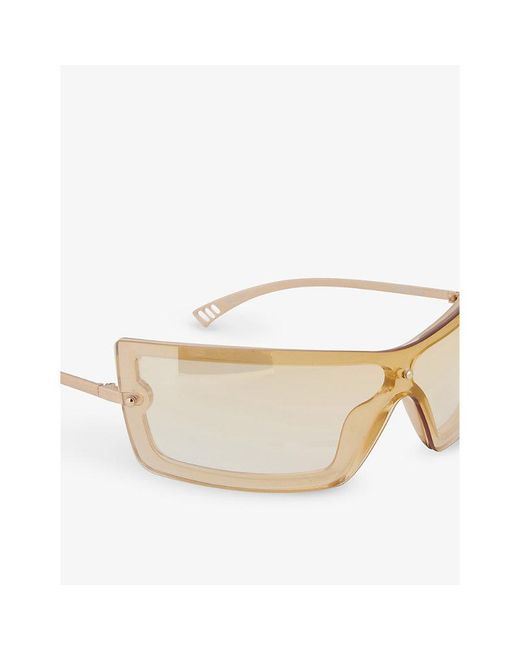 Le Specs Natural The Bodyguard Rectangle-frame Polyethylene Sunglasses