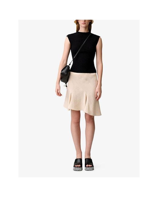 Claudie Pierlot Black Sleeveless High-Neck Knitted Top