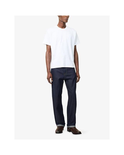 Rag & Bone White Jacob Cropped Boxy-Fit Cotton T-Shirt for men