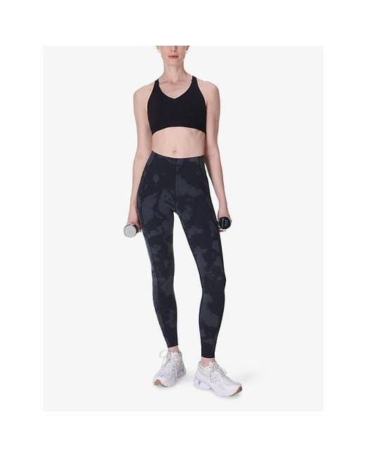 Sweaty Betty Black Power Pulse V-Neck Stretch-Woven Sports Bra