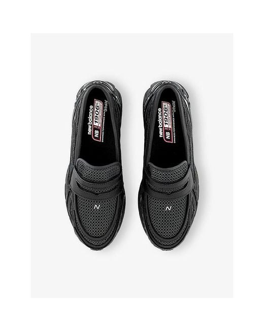 New Balance Black 1906L Leather And Mesh Loafers