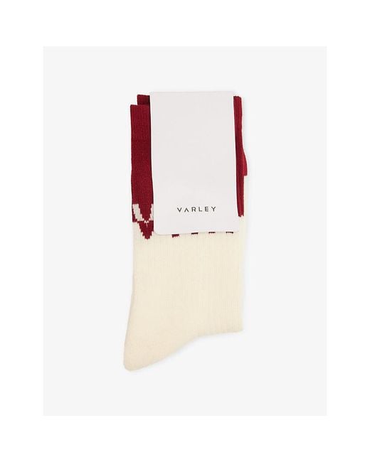Varley Multicolor Stellar Colour-Block Cotton-Blend Socks