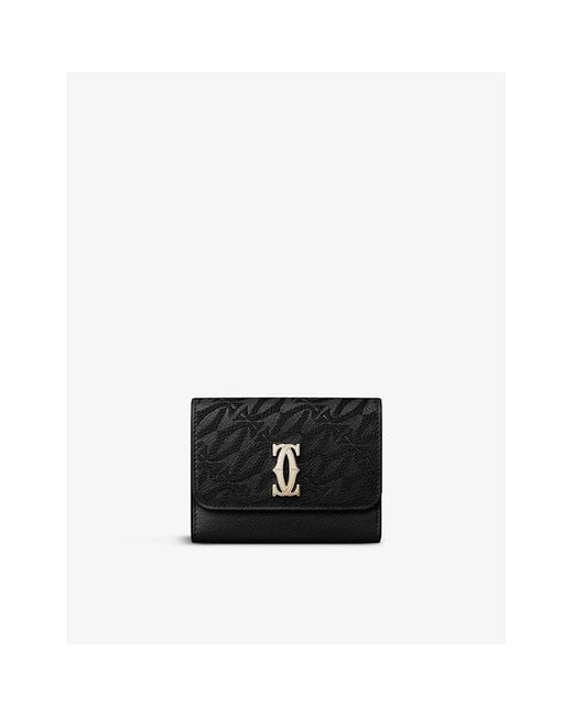 Cartier Black C De Mini Leather Wallet