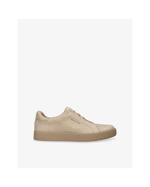 Cole Haan Natural Grandpro Luxe Slip-On Suede Trainers for men