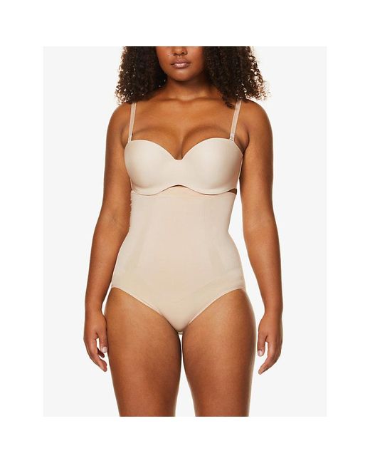 Spanx Oncore High-waist Jersey Briefs in Brown | Lyst