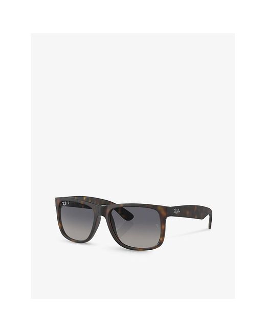 Ray-Ban Gray Rb4165 Justin Square-frame Nylon Sunglasses