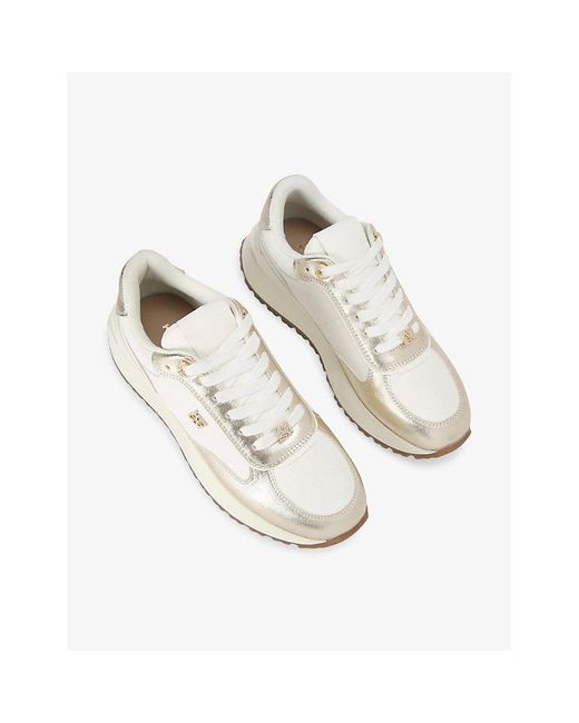 KG by Kurt Geiger White Louisa Faux-Leather Low-Top Trainers