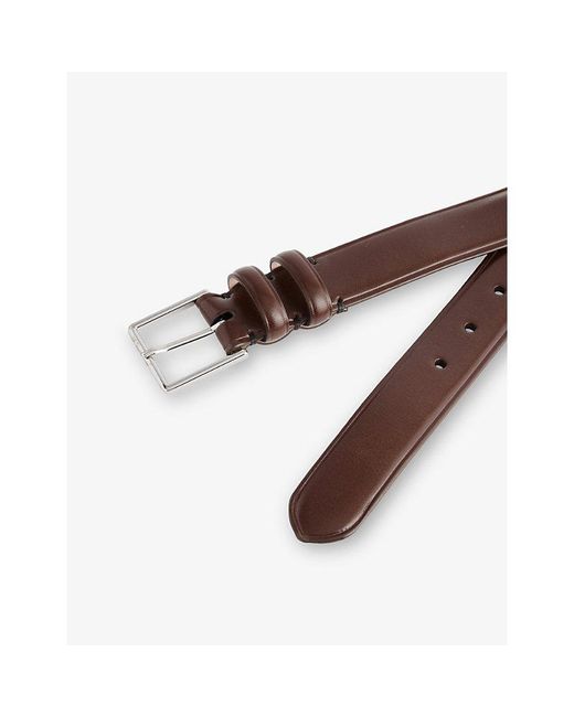 Paul Smith Brown Classic Leather Suit Belt for men