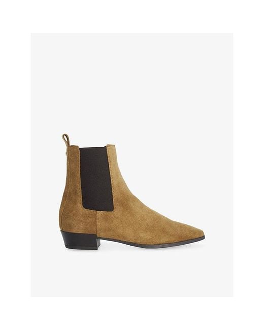 Dune Brown Parkas Suede Ankle Boots
