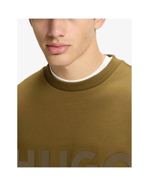 HUGO Black Embroidered-Logo Cotton Cap for men