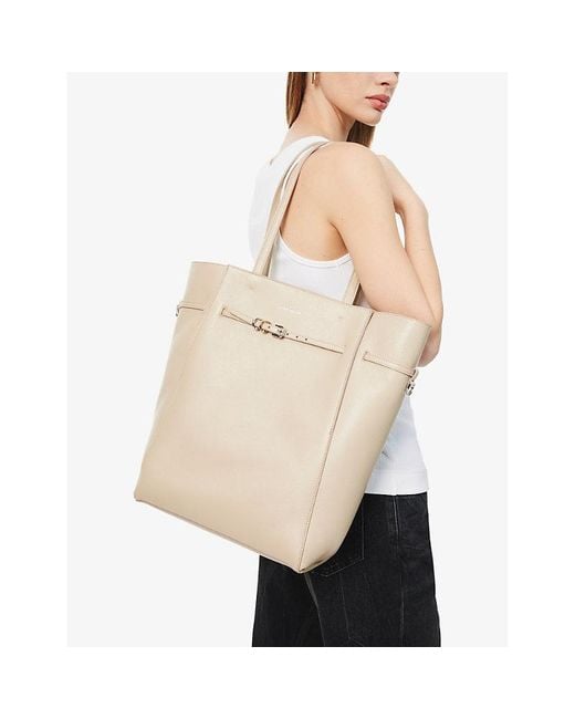 Givenchy Natural Voyou Medium Leather Tote Bag