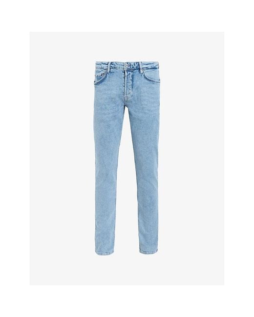 AllSaints Blue Rex Straight-leg Slim-fit Stretch-denim Jeans for men