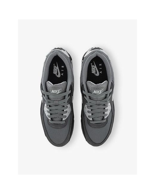 Nike Gray Air Max 90 Leather And Mesh Trainers for men