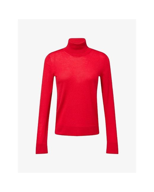 RÓHE Frames Red Turtleneck Wool-Blend Jumper