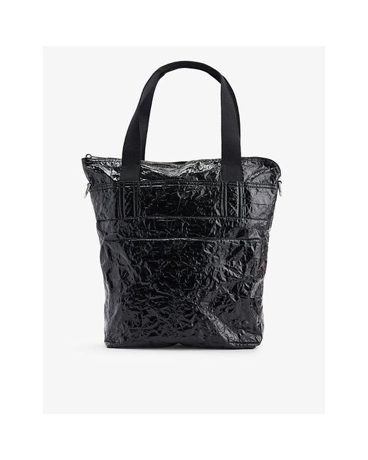 Rick Owens Black Messenger Crinkled-texture Coated-neoprene Tote Bag for men